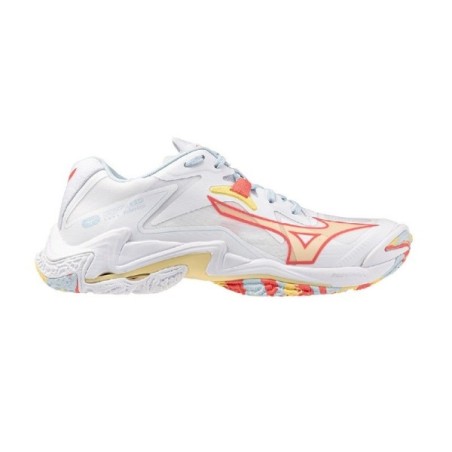 MIZUNO WAVE LIGHTNING Z8 White and Coral | Handbolaunpas