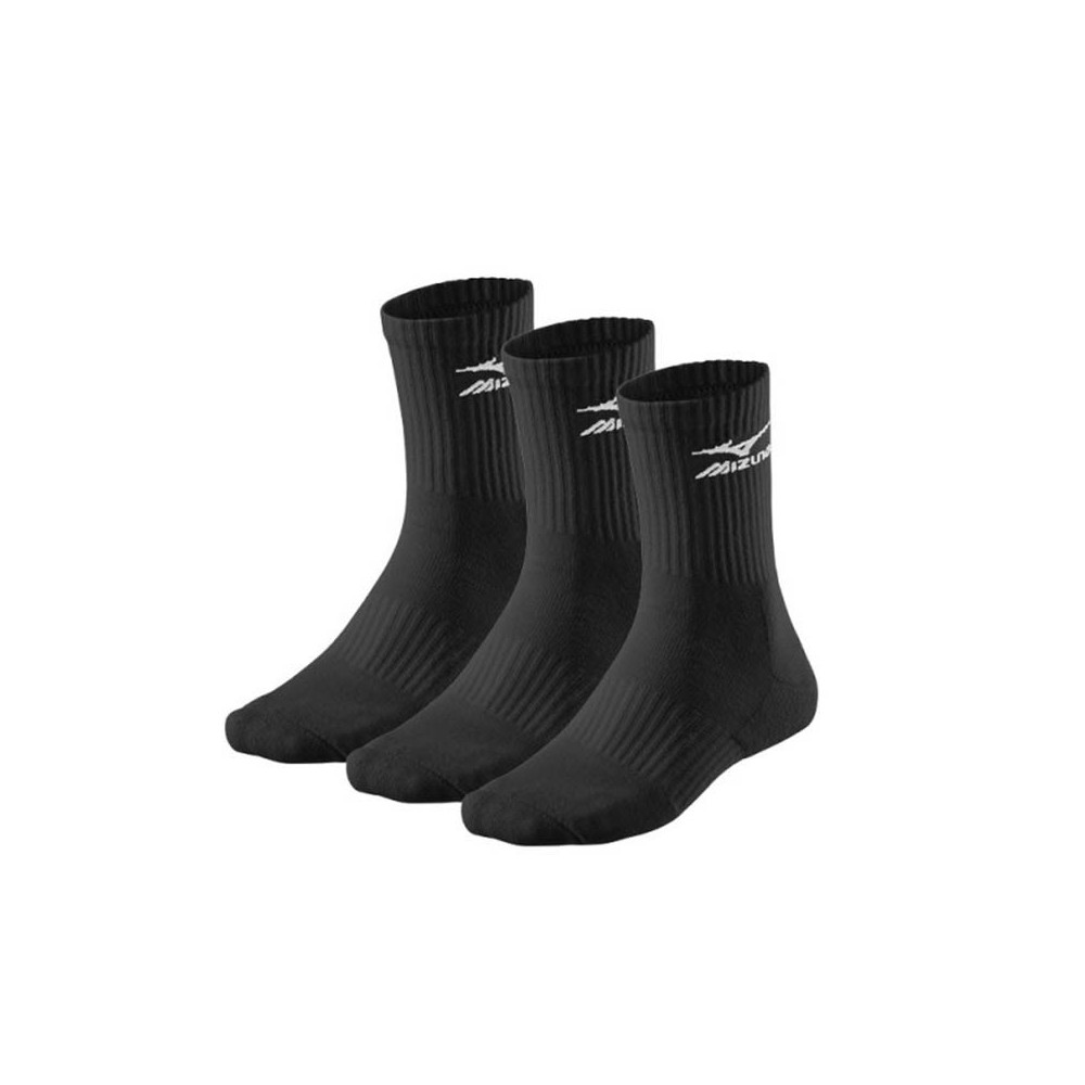 Pack 3 mitjons MIZUNO Training negre | Handbolaunpas
