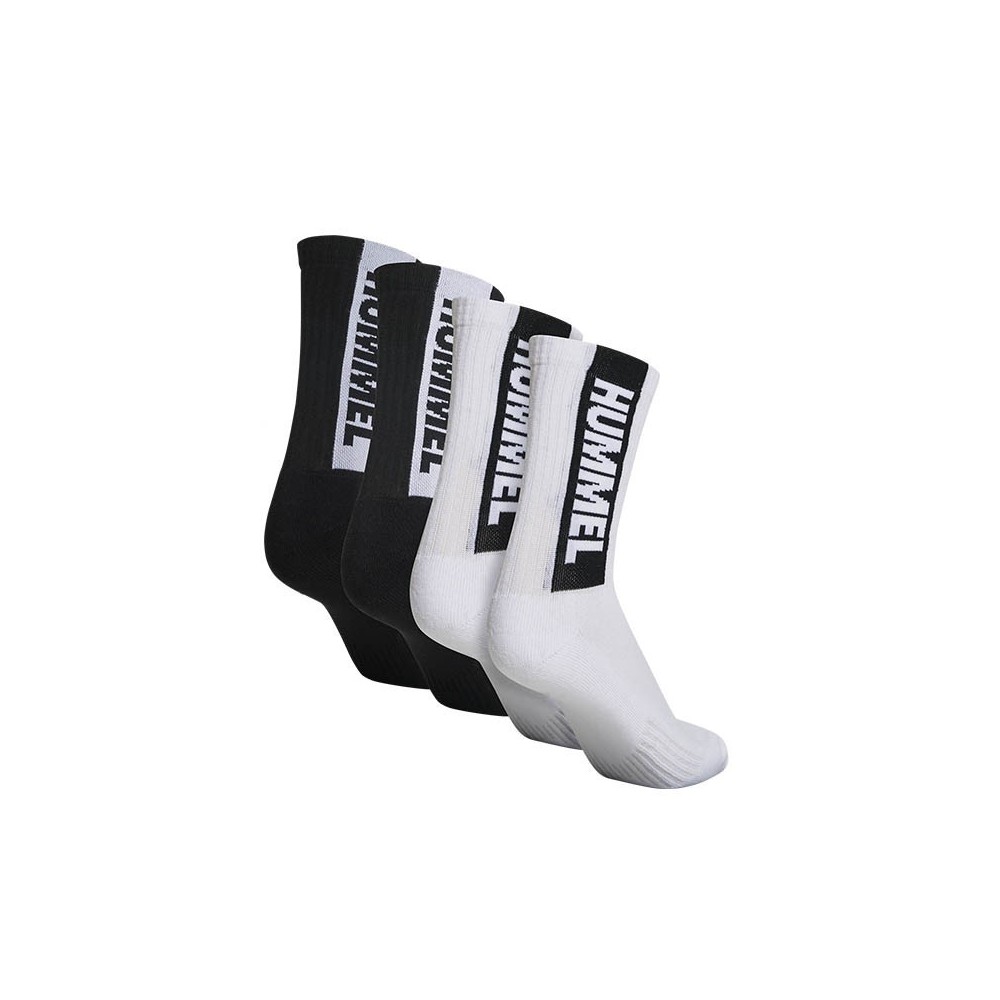 Pack 4 mitjons HUMMEL hmlLEGACY CORE negre i blanc | Handbolaunpas