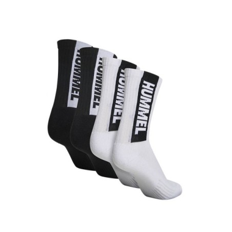 HUMMEL hmlLEGACY CORE 4-Pack Socks black and white | Handbolaunpas