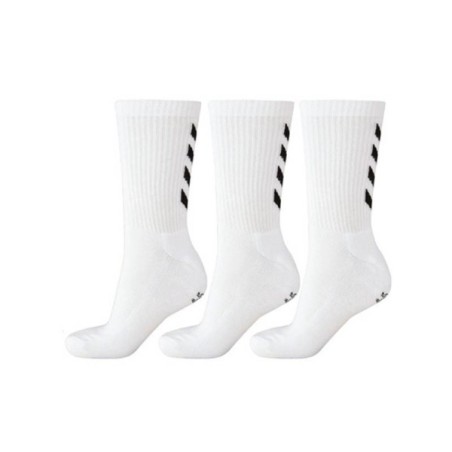 Pack 3 meias HUMMEL FUNDAMENTAL branco | Handbolaunpas
